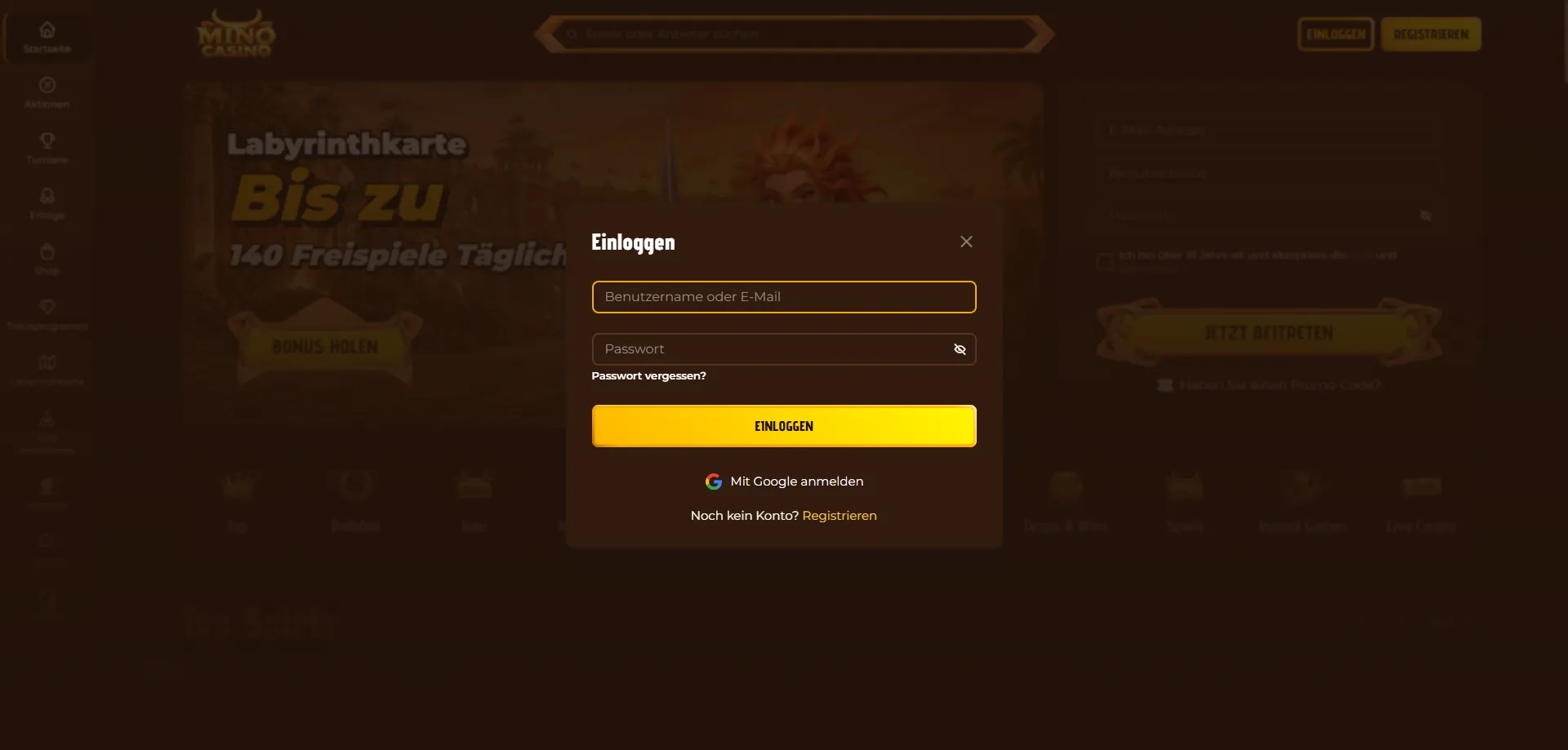 Mino Casino Login – sicher einloggen und Echtgeld spielen
